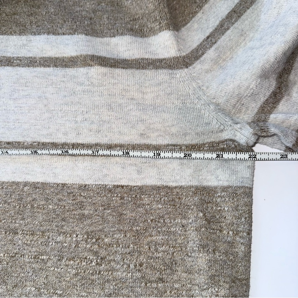 Even Tide Men's Size XL Beige and White Striped Sweater with hoodie - Picture 8 of 9